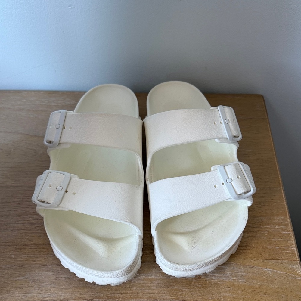 Birkenstock White Dual-Strap Sandals